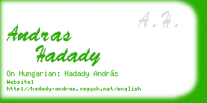 andras hadady business card