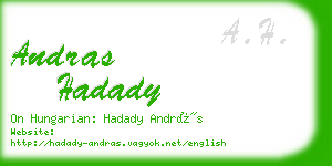 andras hadady business card